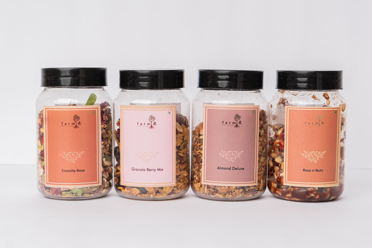 Nuts Mukhwas Combo (Almond Deluxe, Granola, Crunchy Rose, Rose & Nuts)