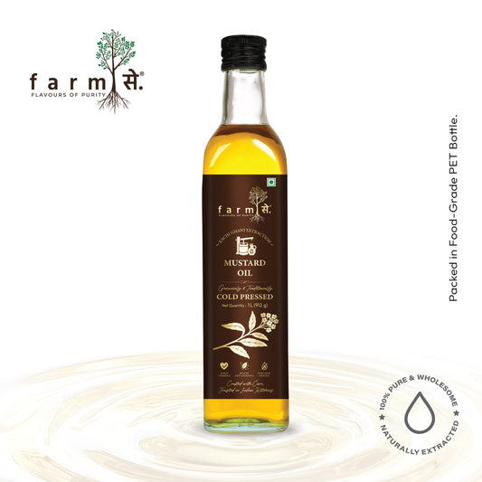 FarmSe Cold Pressed Oils Combo – Mustard, Groundnut & Coconut Oil | 1L Each