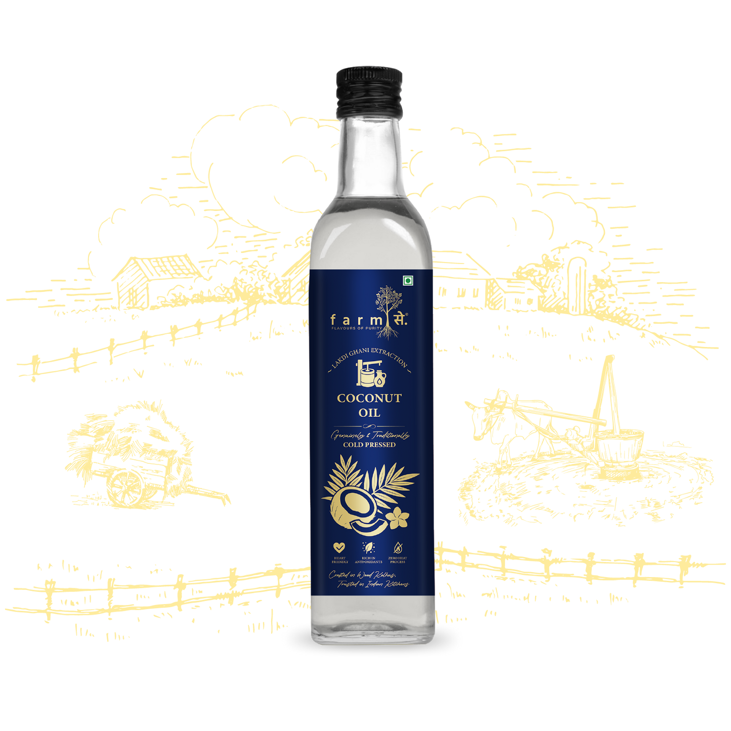 Farmse Wood Pressed Coconut Oil – Pure, Traditional & Naturally Nutritious