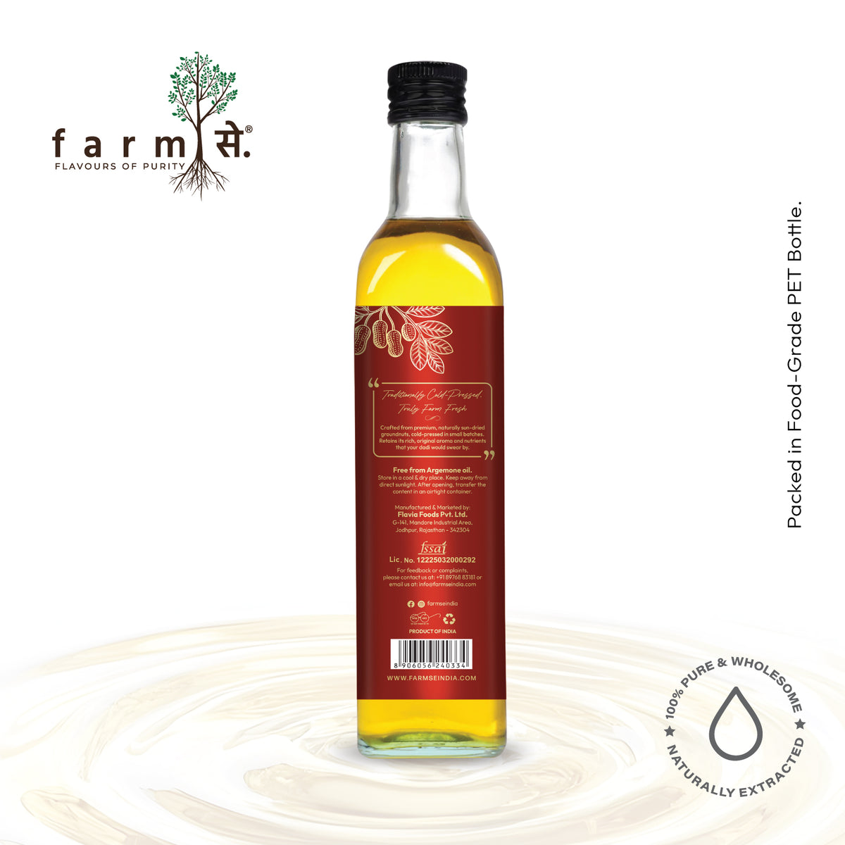 FarmSe A2 Gir Cow Ghee & Cold Pressed Groundnut Oil Combo | 1L Each
