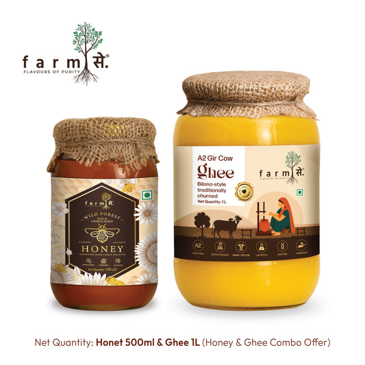 FarmSe A2 Gir Cow Ghee & Wild Forest Honey Combo