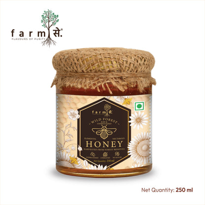FarmSe A2 Gir Cow Ghee 150ml | Bilona Method & Wild Forest Honey 250ml  Combo