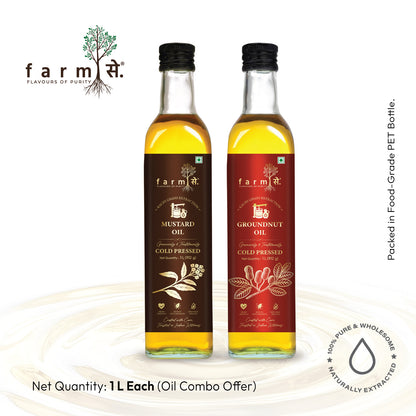 FarmSe Mustard & Groundnut Cold Pressed Oils Combo