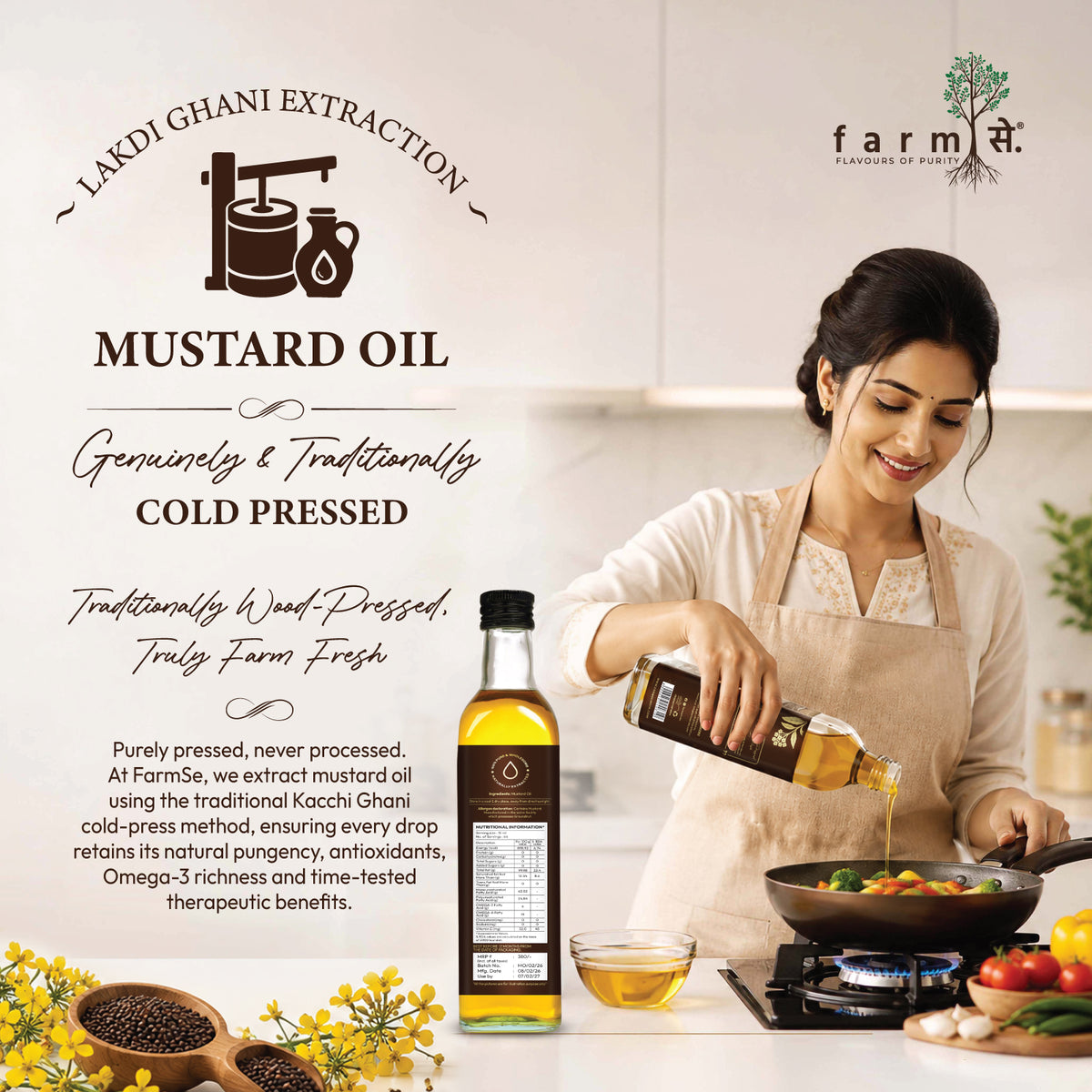 FarmSe Mustard & Groundnut Cold Pressed Oils Combo