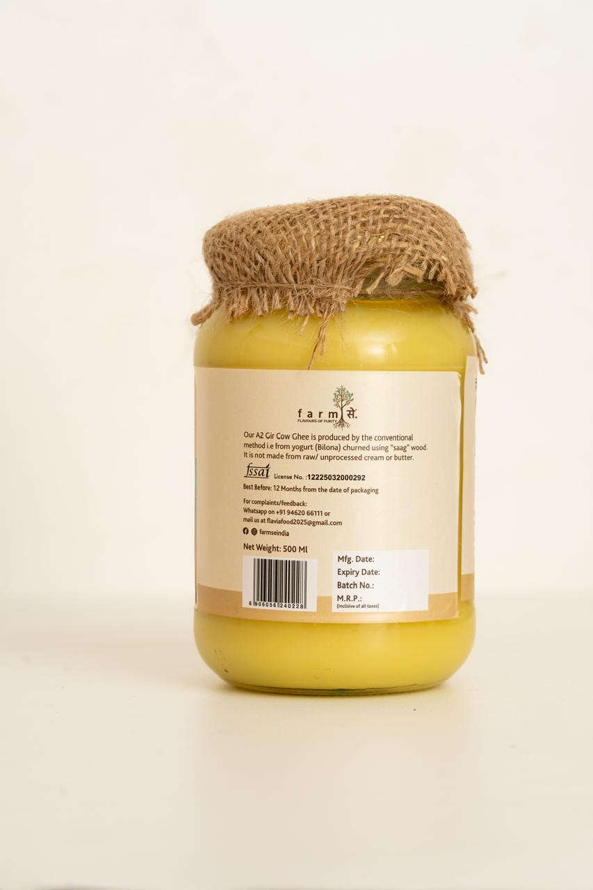 Farmse A2 Gir Cow Ghee 500Ml /1 LTR